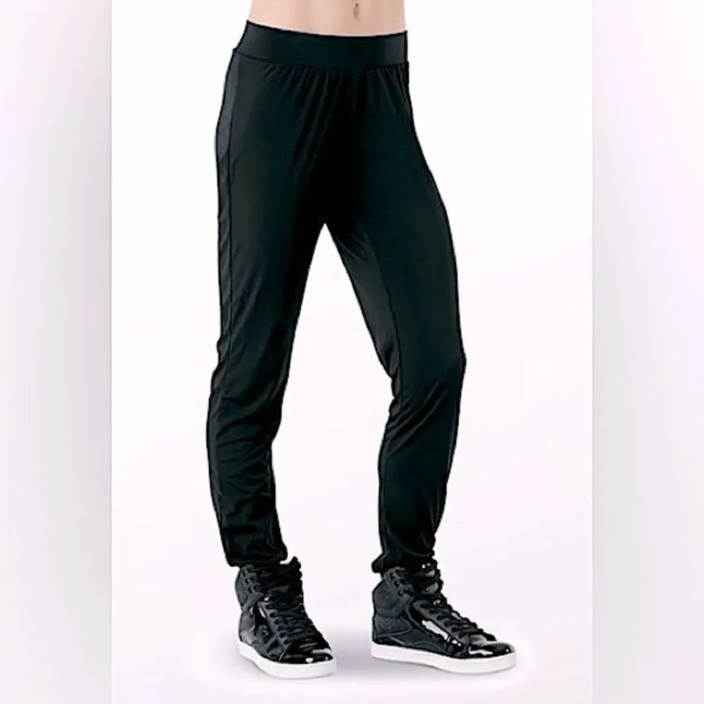 Weissman dance costume black Matte Jersey Jogger Pants MJ9856 Child LC